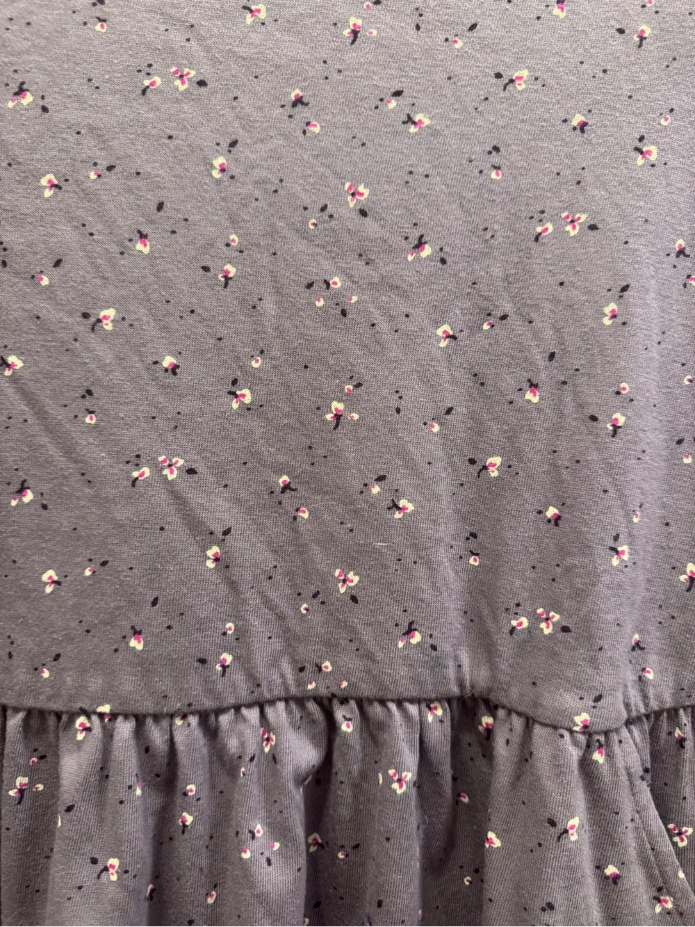 Cat & Jack Kids Girl Dusty Purple Floral Long Sleeve Knit Dress size large plus